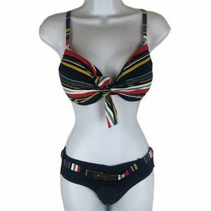 New! Captiva Escape Pushup Belted Bikini Set S
